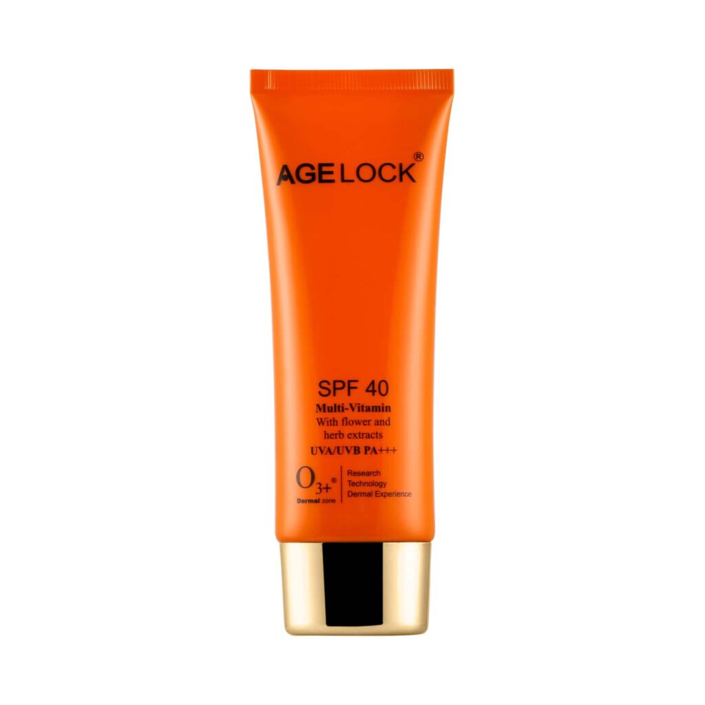 O3+ Agelock Multivitamin Sunscreen SPF 40 UVA/UVB PA+++ (75g) - O3+