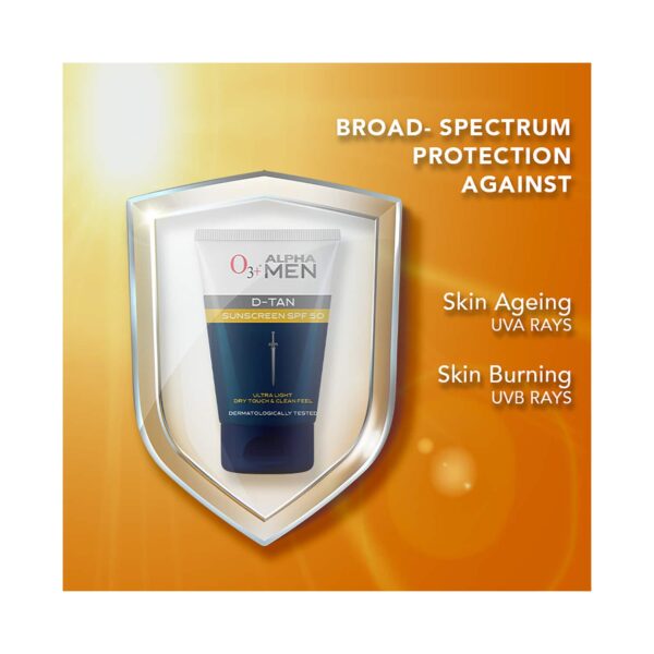 O3+ Alpha Men D-Tan Sunscreen SPF 50 (50g) - O3+