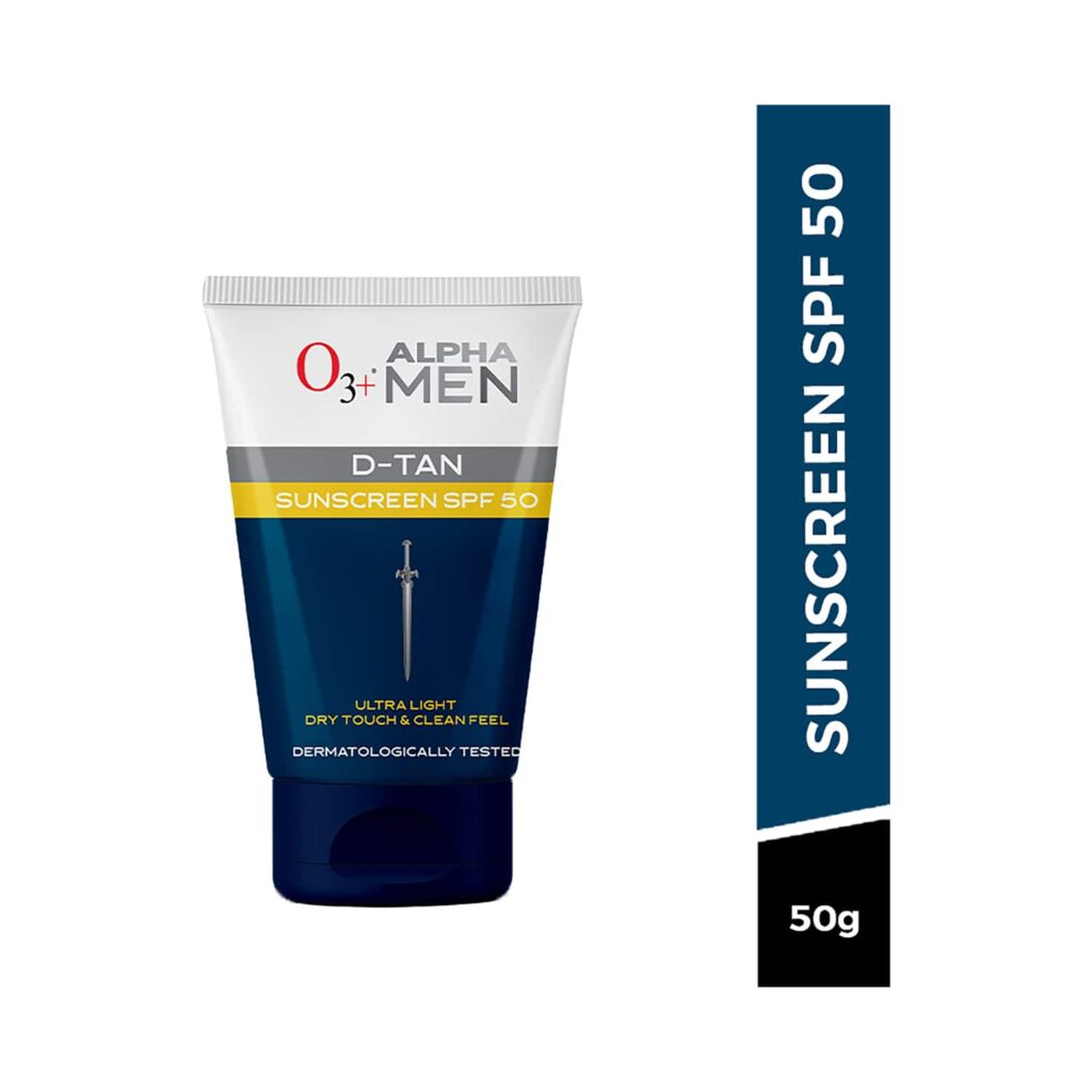 O3+ Alpha Men D-Tan Sunscreen SPF 50 (50g) - O3+