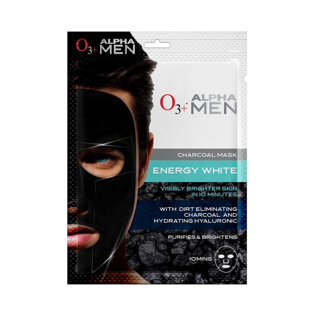 O3+ Alpha Men Energy White Charcoal Face Sheet Mask (30ml) - O3+
