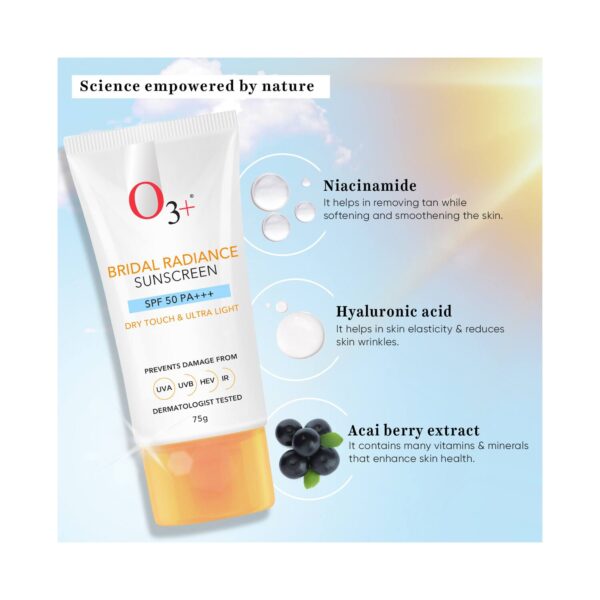 O3+ Bridal Radiance Sunscreen SPF 50 PA+++ (75g) - O3+