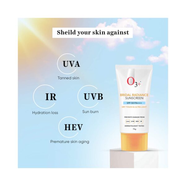 O3+ Bridal Radiance Sunscreen SPF 50 PA+++ (75g) - O3+