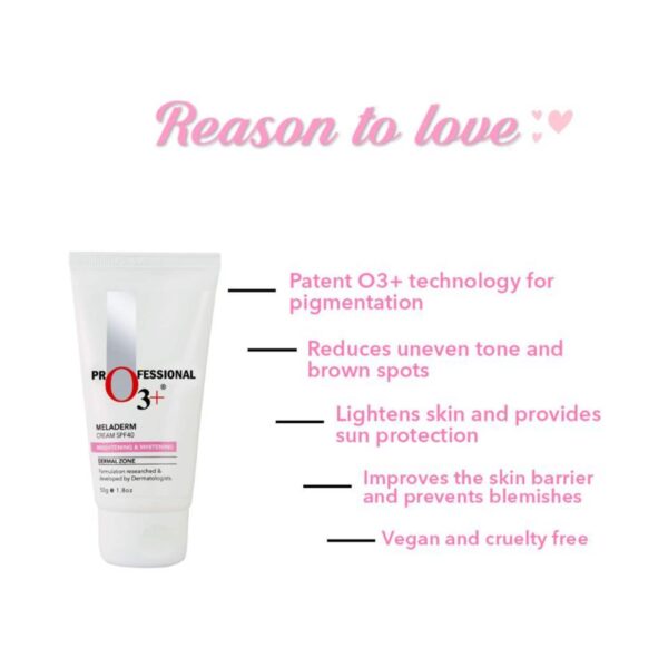 O3+ Brightening & Whitening Fairness Cream SPF 40 (50g) - O3+