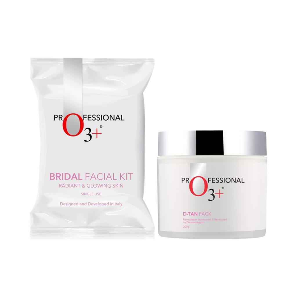O3+ D-Tan Face Pack (300g) & Bridal Facial Kit - Radiant & Glowing Skin Combo - O3+