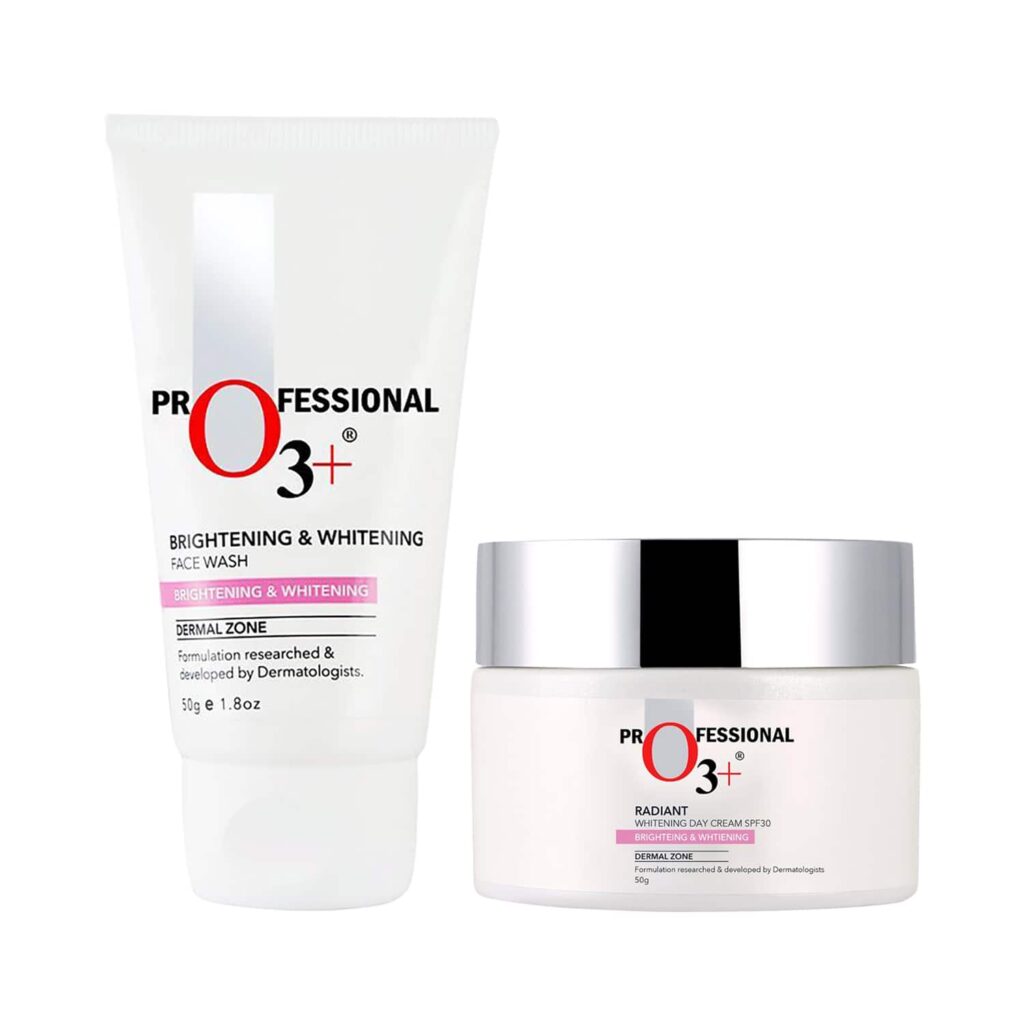 O3+ Dermal Zone SPF 30 Day Cream (50g) & Dermal Face Wash Brightening & Whitening (50g) Combo - O3+