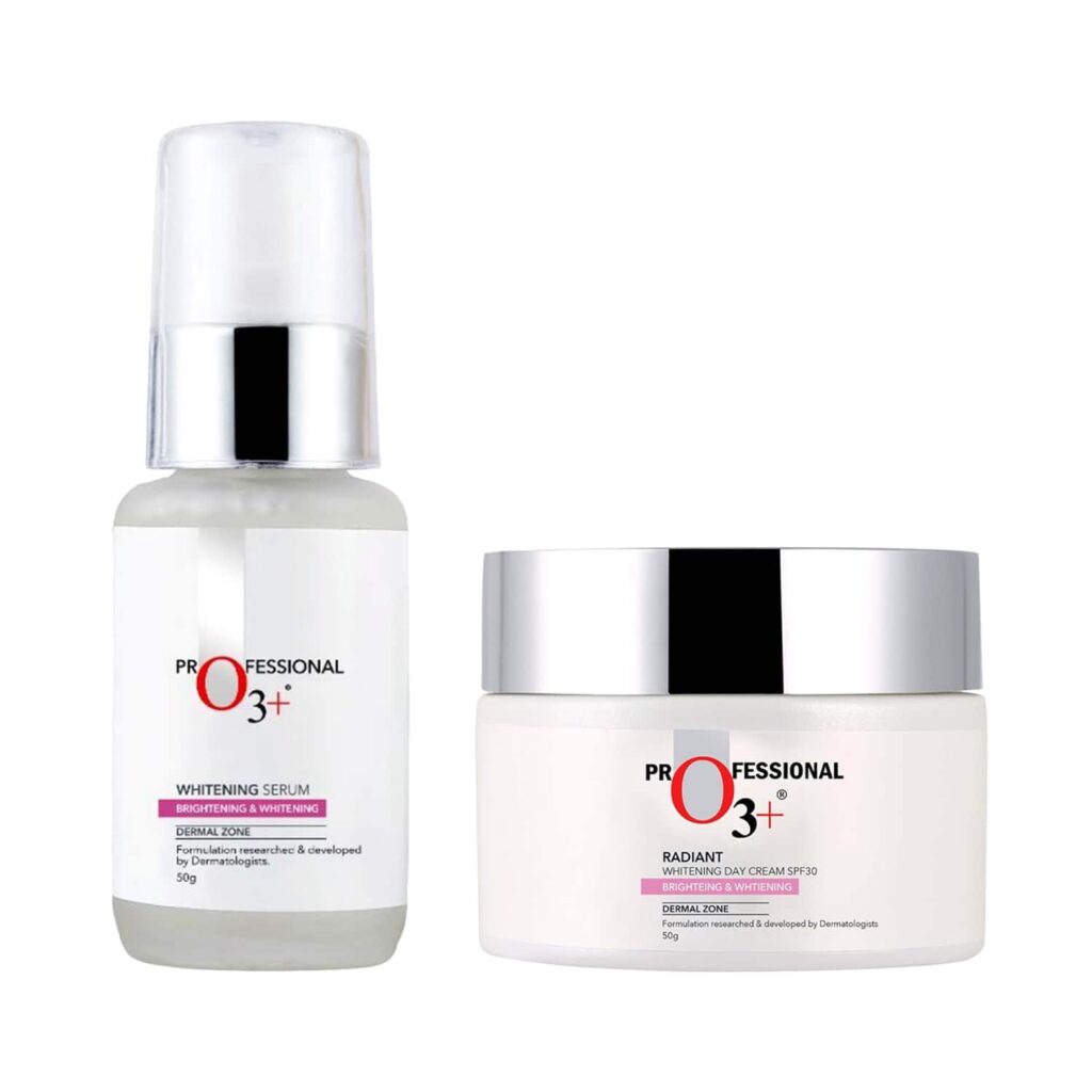 O3+ Dermal Zone SPF 30 Whitening Day Cream (50g) & Brightening & Whitening Serum (50 ml) Combo - O3+