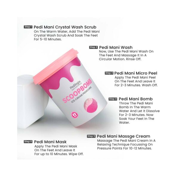 O3+ Pedilogix Scoop Bomb Pedicure With Bath Bomb For Soft and Moisturised Feet (110 g) - O3+