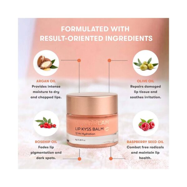 Oceglow Super 12-Hour Hydration Lip Kyss Mask with Rosehip & Raspberry Oil (8 g) - Oceglow