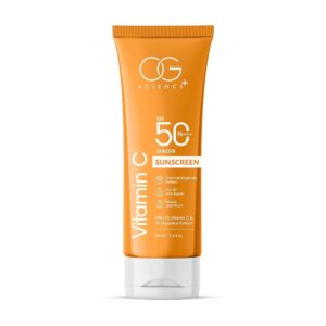 OG BEAUTY SCIENCE SPF 50 PA+++ Sunscreen | 1% Vitamin C & Liquorice for Radiant Skin | Broad Spectrum UV Protection | Hydrating & Fast-Absorbing | 50ml