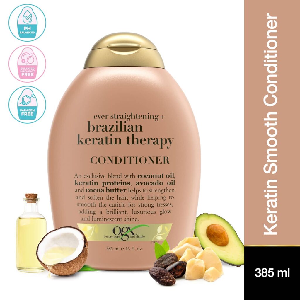 OGX Ever Straightening Brazilian Keratin Smooth Conditioner (385ml) - OGX