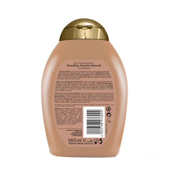 OGX Ever Straightening Brazilian Keratin Smooth Conditioner (385ml) - OGX