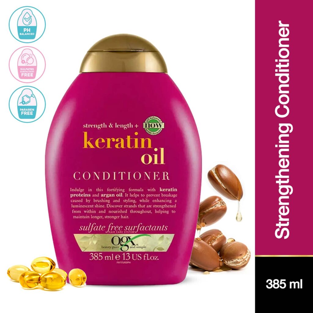 OGX Strength & Length Keratin Oil Conditioner (385ml) - OGX