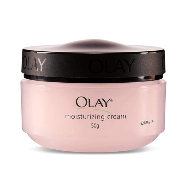Olay Moisturizing Cream |Nourishing and moisturizing ingredients |All day moisture, Improves skin softness and smoothness |Suitable for Normal, Dry, Oily & Combination skin |50 gm
