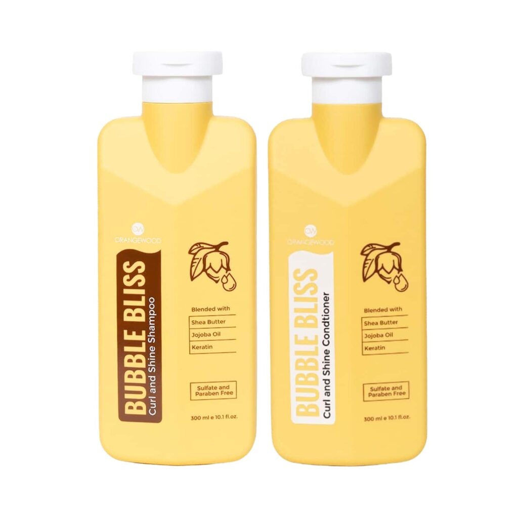 Orangewood Bubble Bliss Curl And Shine Shampoo and Conditioner (600 ml) Combo - Orangewood
