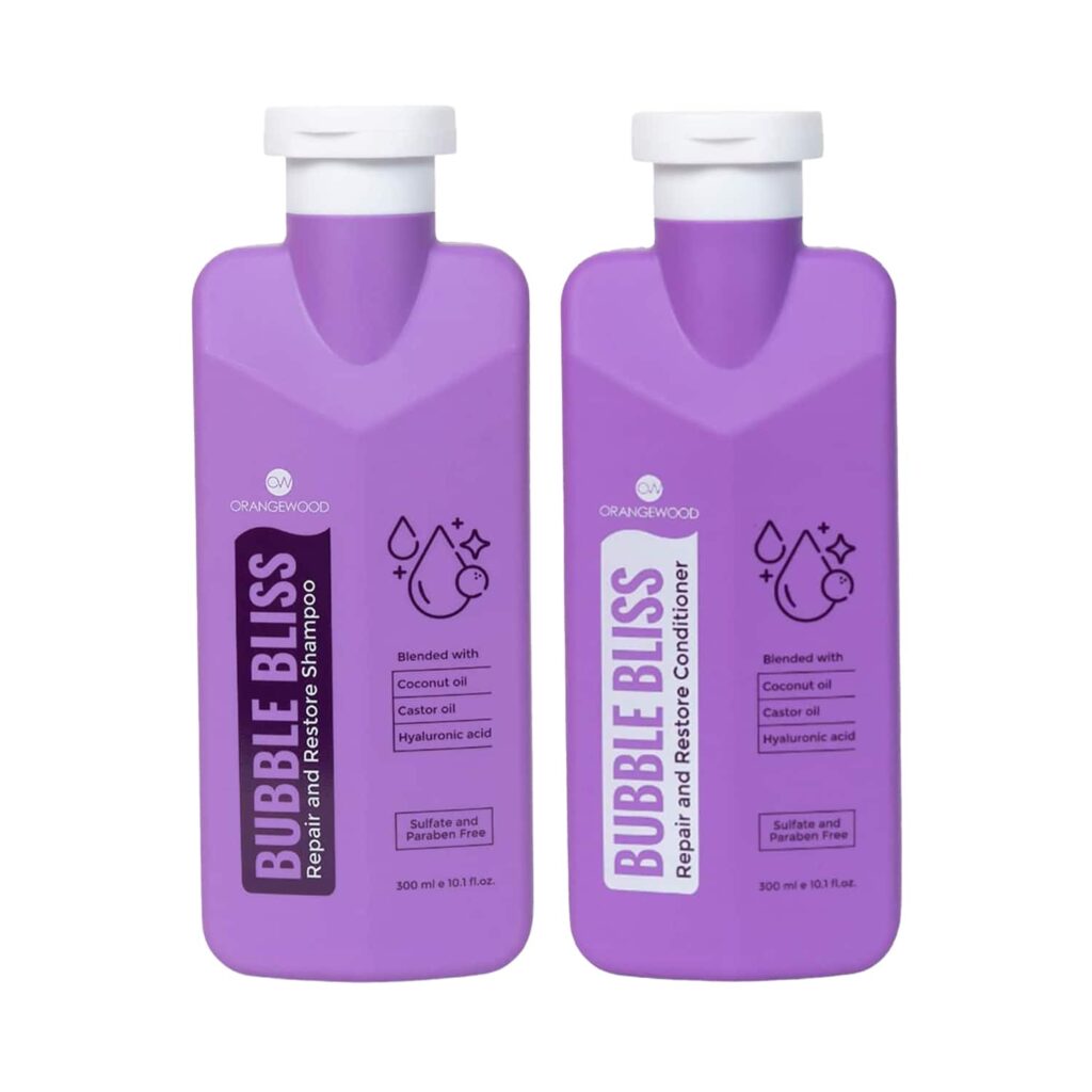 Orangewood Bubble Bliss Repair And Restore Shampoo and Conditioner (600 ml) Combo - Orangewood