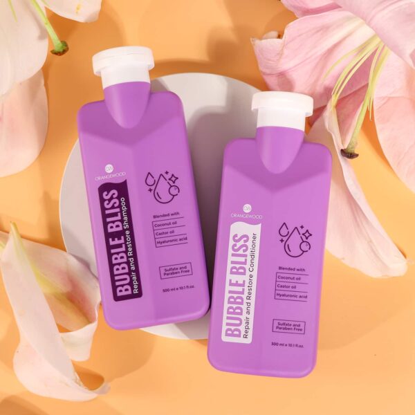 Orangewood Bubble Bliss Repair And Restore Shampoo and Conditioner (600 ml) Combo - Orangewood