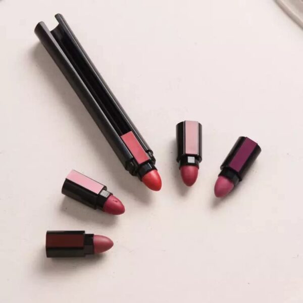 OREAL GLOW Combo 3in1 Eyeliner, Mascara, Eyebrow Pencil, 5 Shades Lipstick, 36H Sketch Eyeliner and Waterproof Kajal Black (Pack of 6) Matte