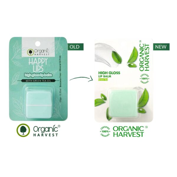 Organic Harvest Green Tea High Gloss Lip Balm (10g) - Organic Harvest