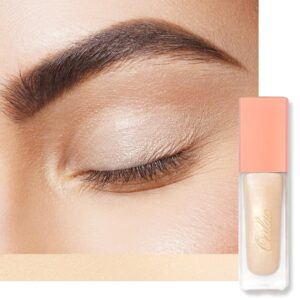 Oulac Liquid Eyeshadow Satin Finish - Multi-Use Eyeshadow Primer & Highlighter | Blendable Smooth Eye Make-up, Crease-Resistant, Non-Greasy, Vegan, Cruelty-Free, Cream (SA02)