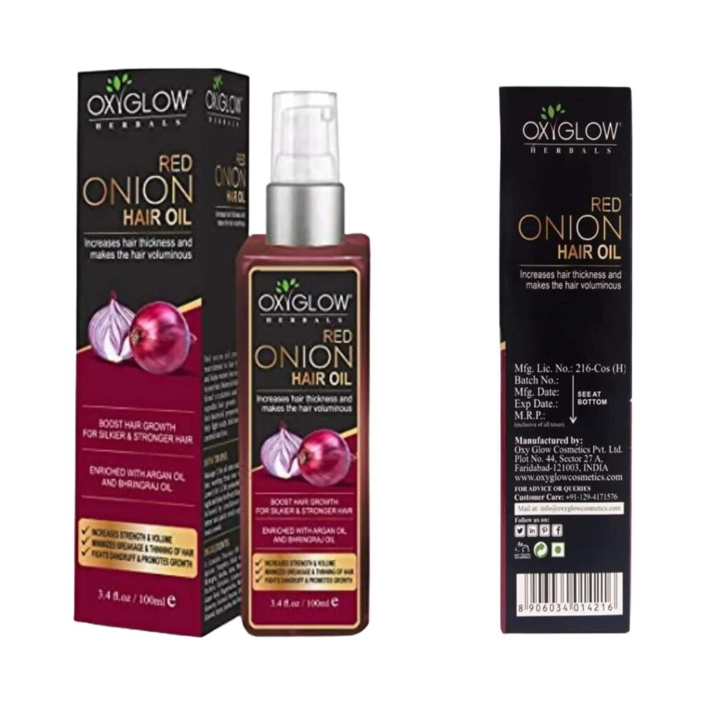 Oxyglow Red Onion Hair Oil (100ml) - Oxyglow