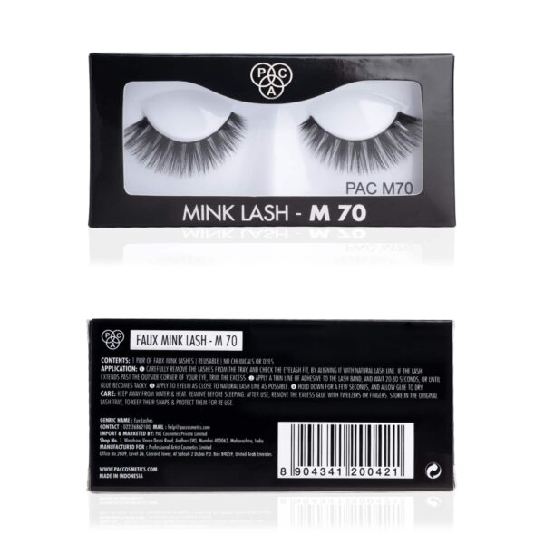 PAC Faux Mink False Eyelash - M70 (1 Pair) - PAC