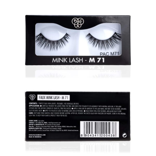 PAC Faux Mink False Eyelash - M71 (1 Pair) - PAC