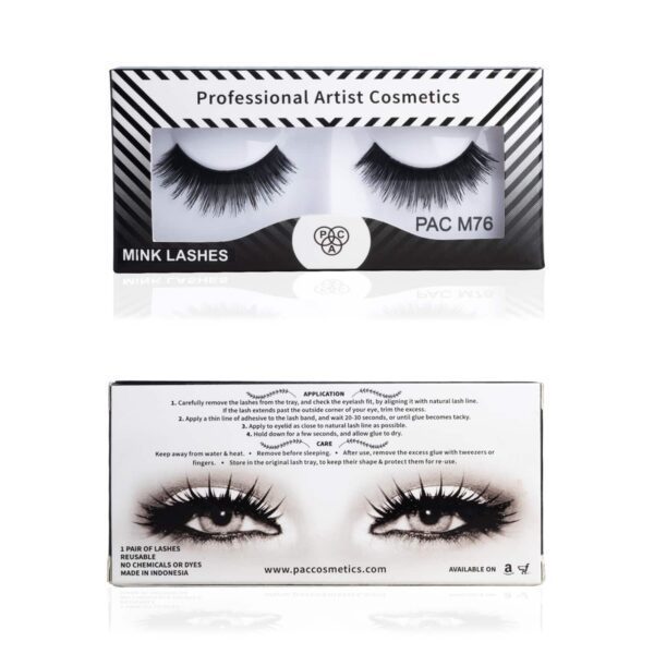 PAC Faux Mink False Eyelash - M76 (1 Pair) - PAC