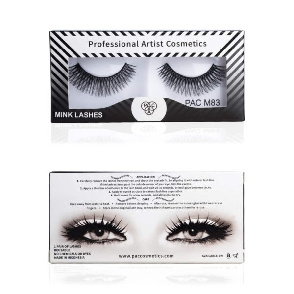 PAC Faux Mink False Eyelash - M83 (1 Pair) - PAC