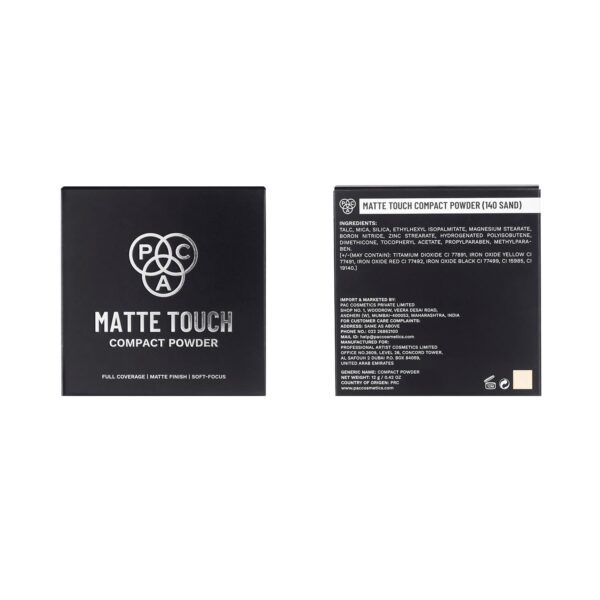 PAC Matte Touch Compact Powder - 140 Sand (12 g) - PAC