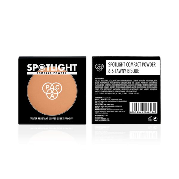 PAC Spotlight Compact Powder - 6.5 Tawny Bisque (8g) - PAC