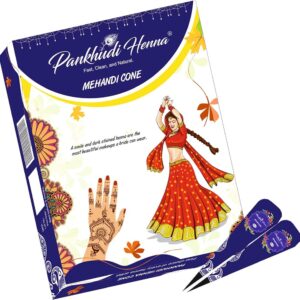 Pankhudi Dulhan Mehandi Cone 12 Piece Natural Henna Cone For Hand Designing Red Brown Color Long Lasting Mehndi Needle Cone Natural Henna Cone For Festivals Wedding Female Male...