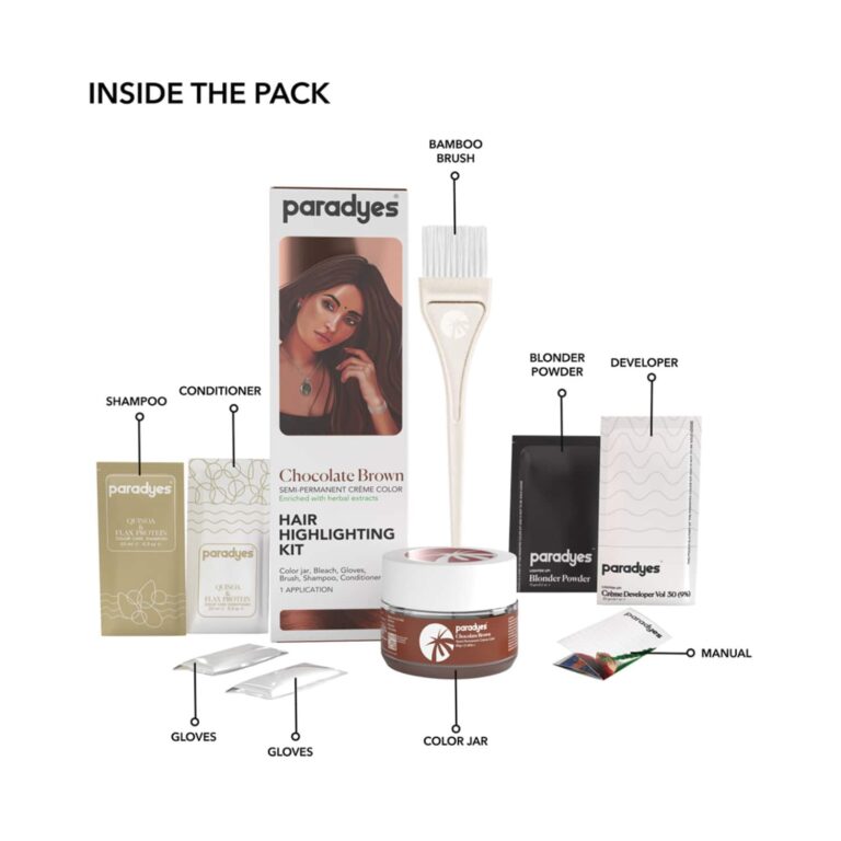 Paradyes Hair Highlighting Kit - Chocolate Brown (100g) - Paradyes