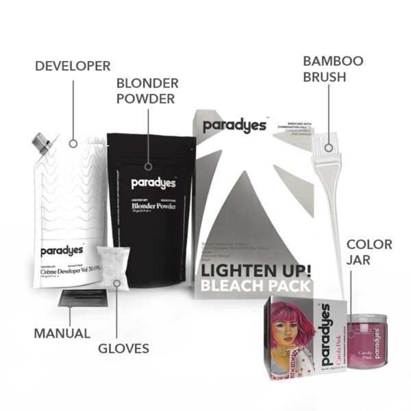 Paradyes Lighten Up! Bleach + Color Combo (Carola Pink) - Paradyes
