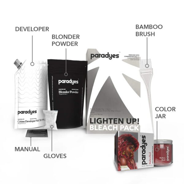 Paradyes Lighten Up! Bleach + Color Combo (Rubra Red) - Paradyes