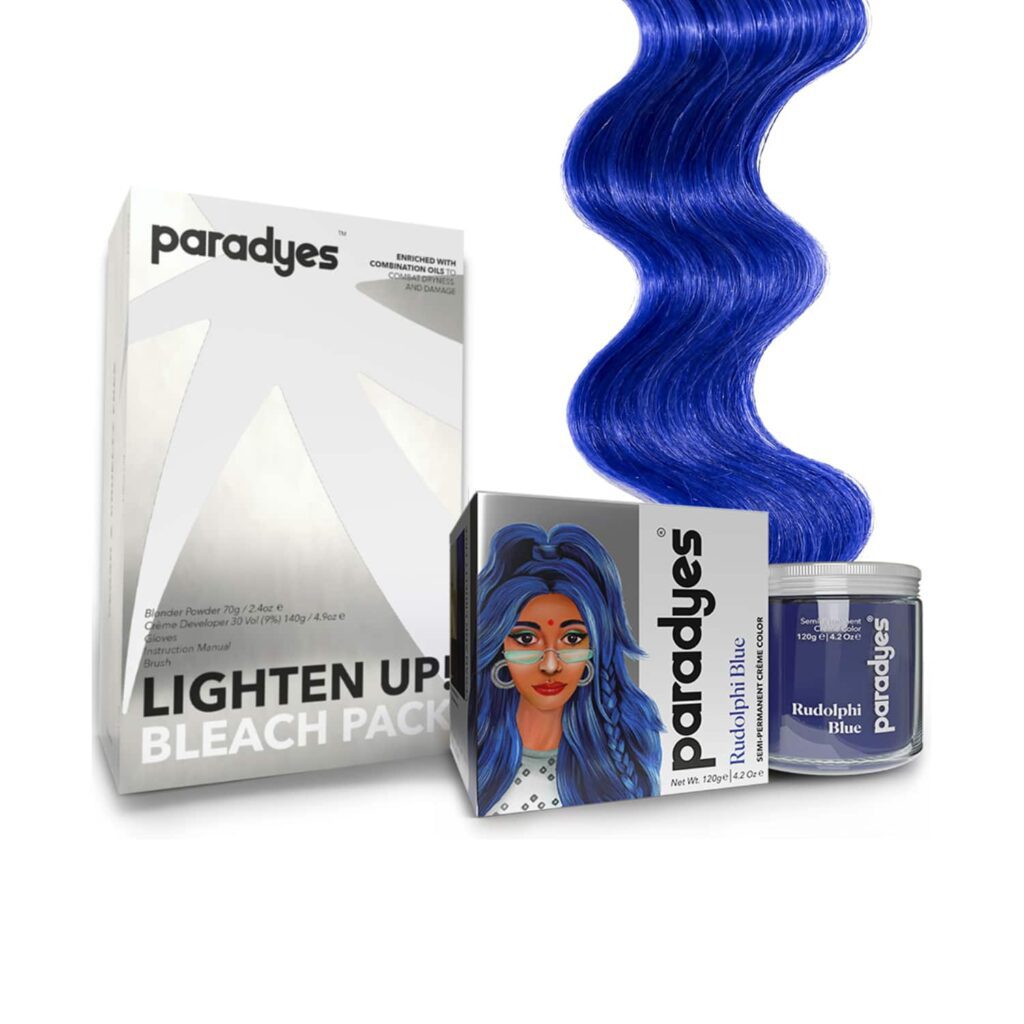 Paradyes Lighten Up! Bleach + Color Combo (Rudolphi Blue) - Paradyes