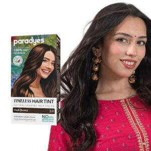 Paradyes Mini Dark Brown Timeless Hair Tint, Permanent Crème Hair Color for Hair & Beard, Complete Grey Coverage, Formula Free from PPD, Ammonia, & Resorcinol, 3.0 Dark Brown,...