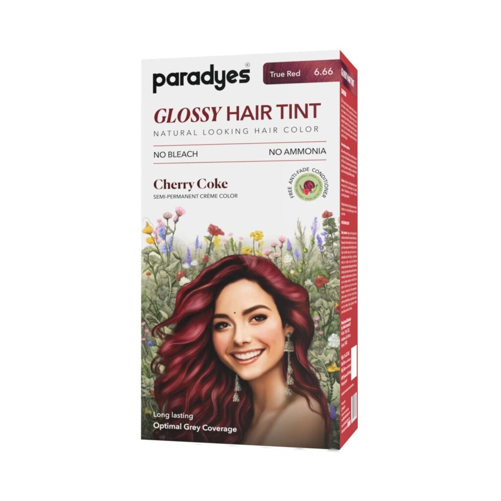 Paradyes Semi-Permanent Cherry Coke Glossy Hair Tint Set - (6 Pcs) - Paradyes