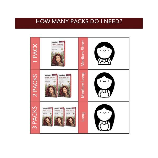 Paradyes Semi-Permanent Cherry Coke Glossy Hair Tint Set - (6 Pcs) - Paradyes