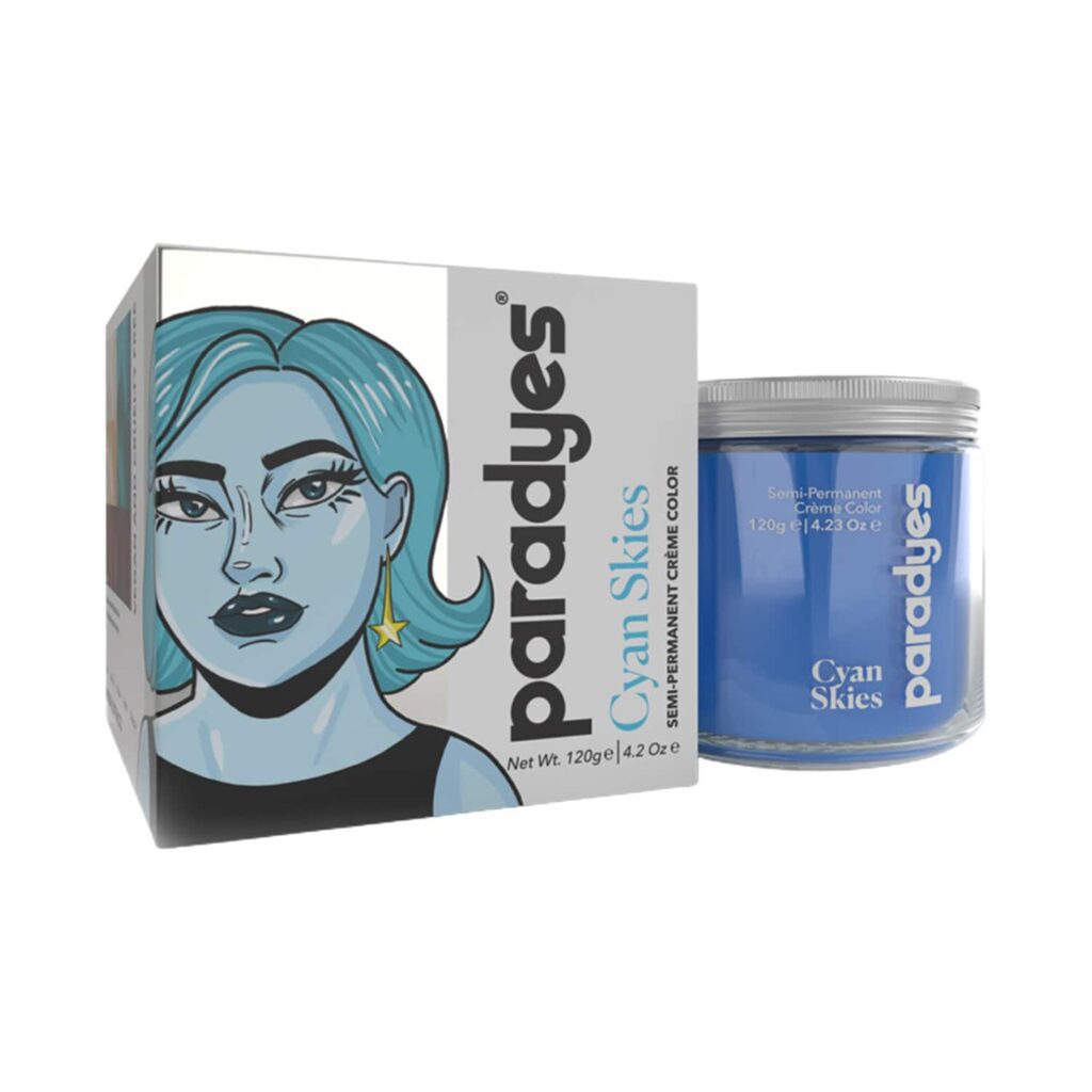 Paradyes Semi-Permanent Classic Hair Color Jar - Cyan Skies (120g) - Paradyes