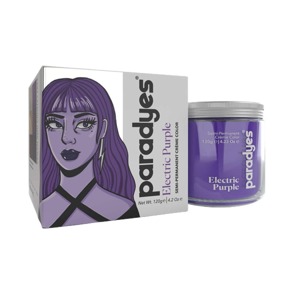 Paradyes Semi-Permanent Classic Hair Color Jar - Electric Purple (120g) - Paradyes
