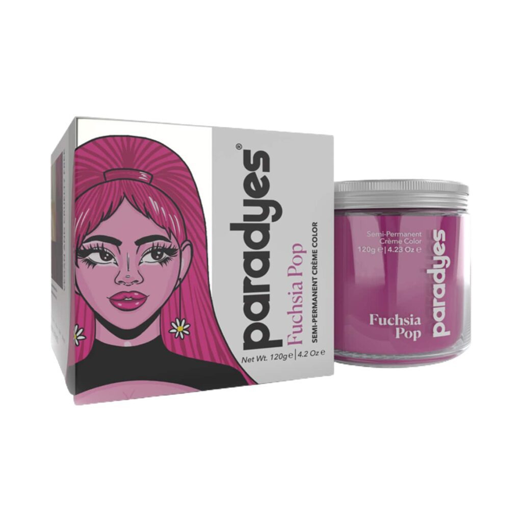 Paradyes Semi-Permanent Classic Hair Color Jar - Fuchsia Pop (120g) - Paradyes