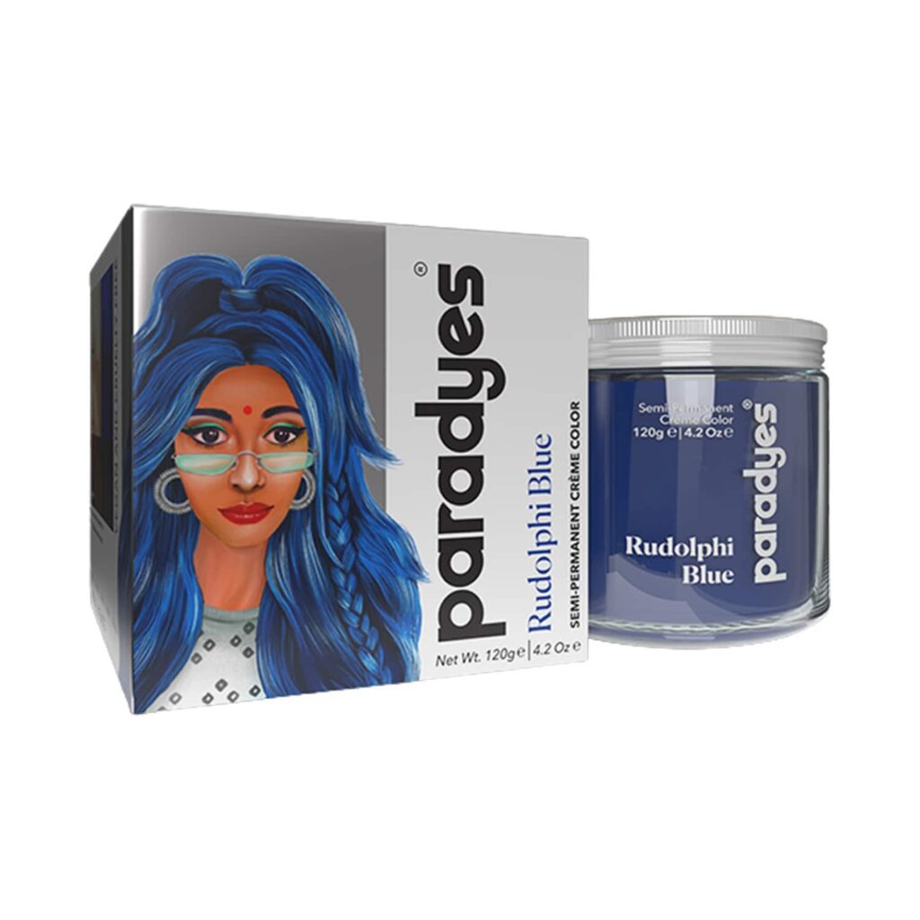 Paradyes Semi-Permanent Classic Hair Color Jar - Rudolphi Blue (120g) - Paradyes