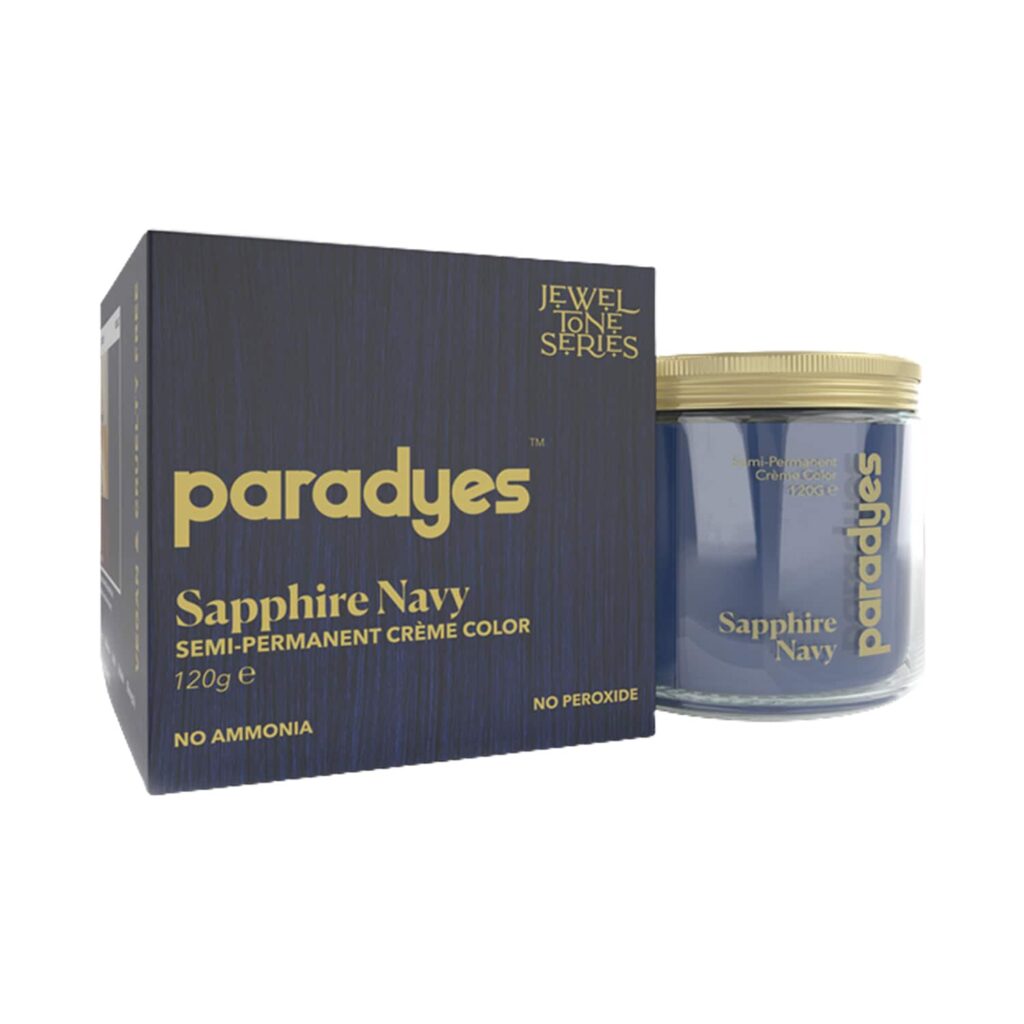 Paradyes Semi-Permanent Classic Hair Color Jar - Sapphire Navy (120g) - Paradyes