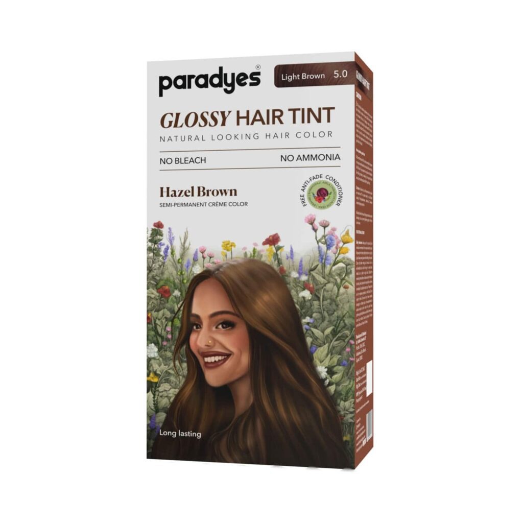 Paradyes Semi-Permanent Hazel Brown Glossy Hair Tint Set - (6 Pcs) - Paradyes