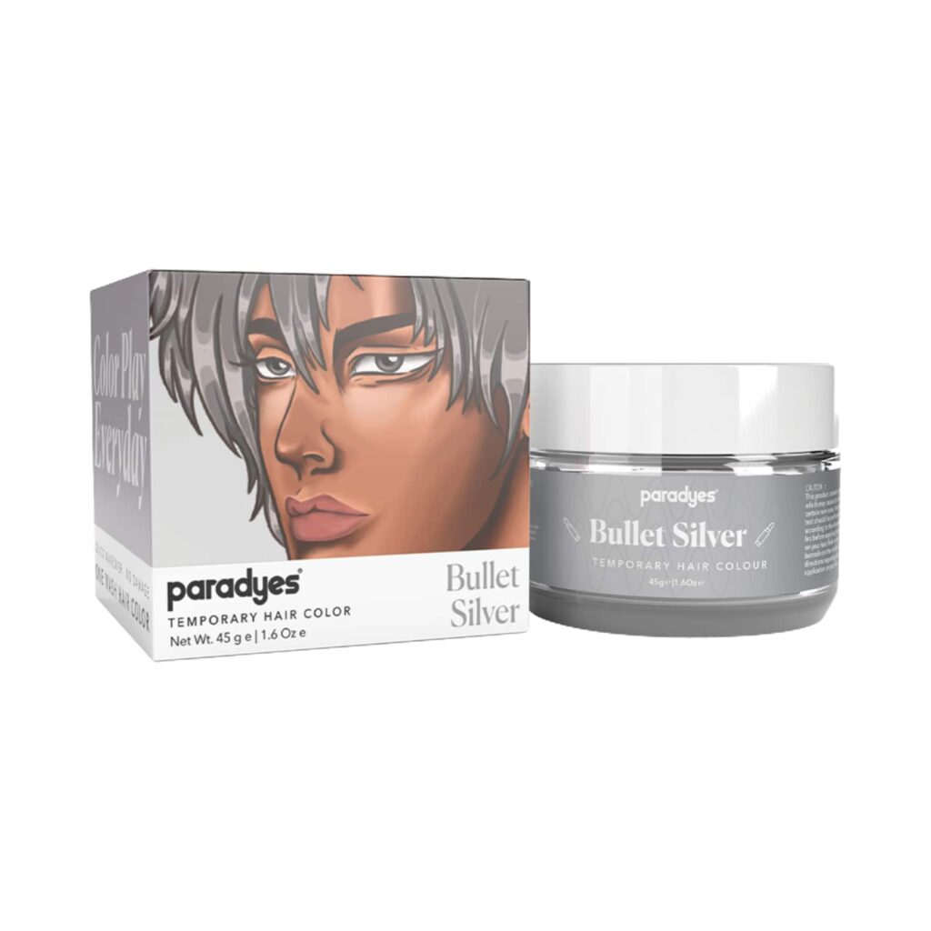 Paradyes Temporary One Wash Hair Color - Bullet Silver (45g) - Paradyes