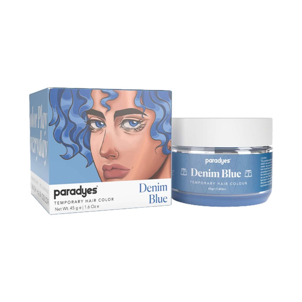 Paradyes Temporary One Wash Hair Color - Denim Blue (45g) - Paradyes