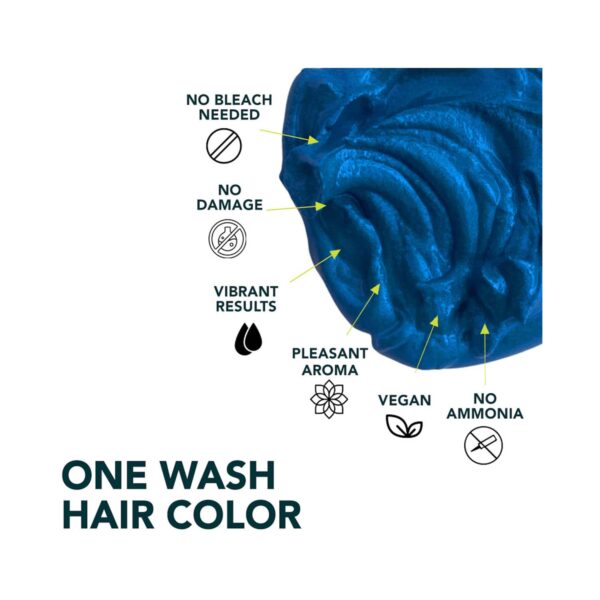 Paradyes Temporary One Wash Hair Color - Denim Blue (45g) - Paradyes