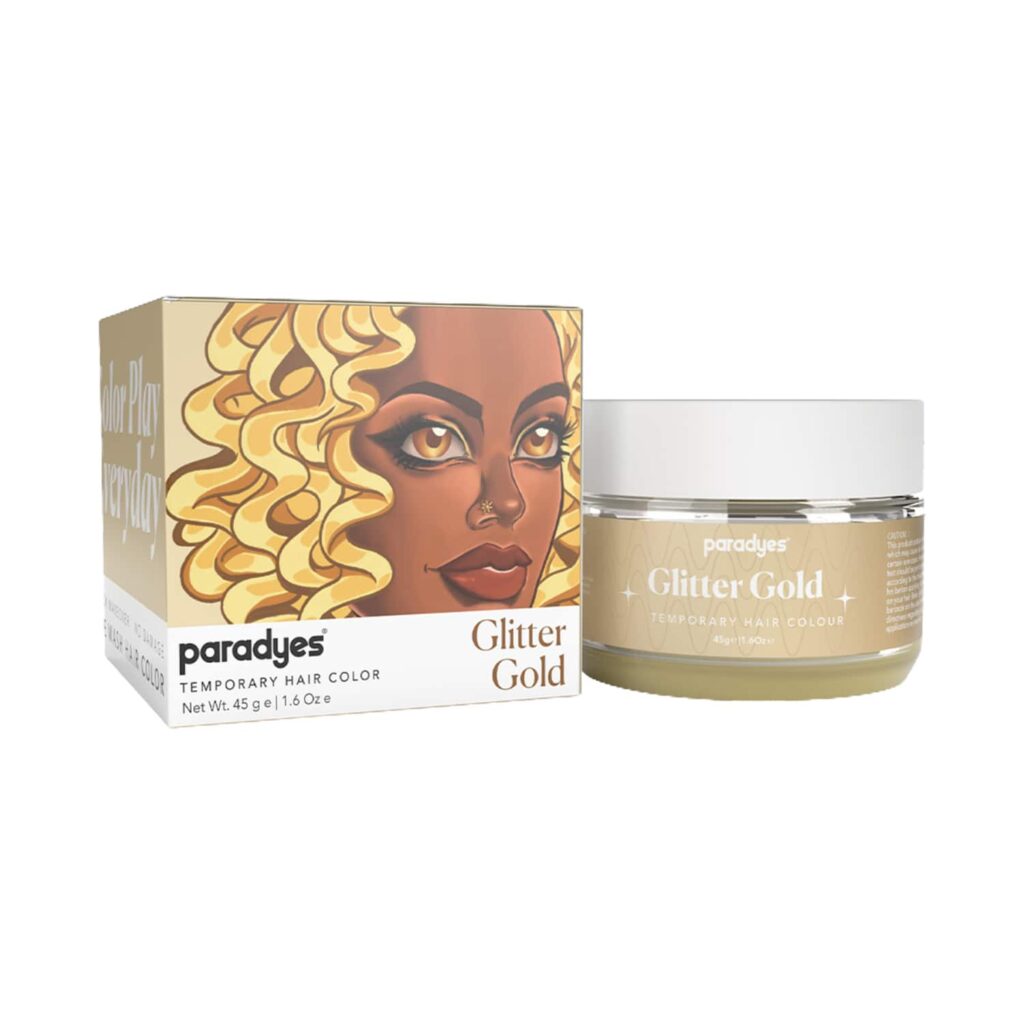 Paradyes Temporary One Wash Hair Color - Glitter Gold (45g) - Paradyes