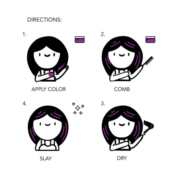 Paradyes Temporary One Wash Hair Color - Poison Purple (45g) - Paradyes