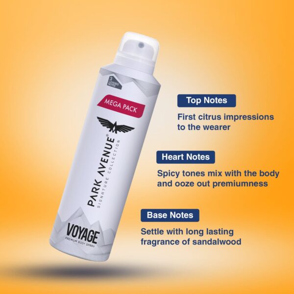 Park Avenue Voyage Men's Premium Body Spray (220ml) - Park Avenue